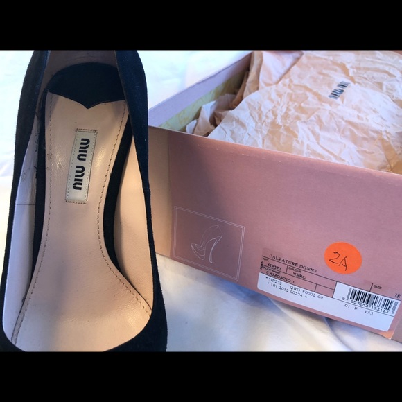 Miu Miu Calzature Donna Camoscio Platform Heel 38 - Picture 5 of 7